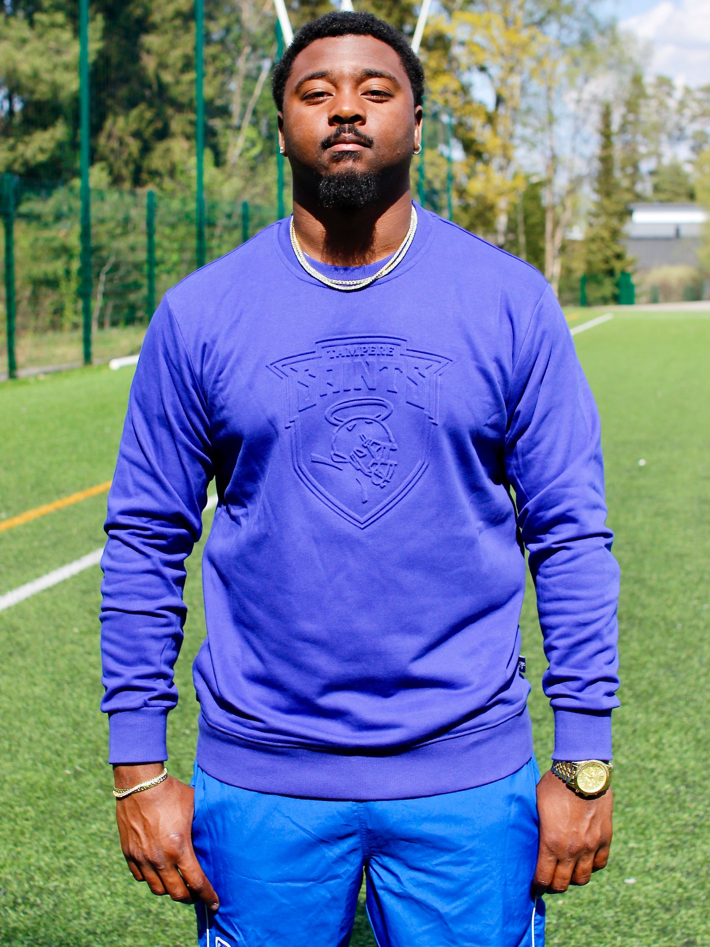 Blue sweatshirt